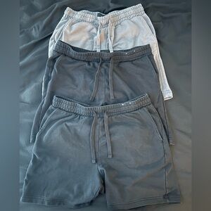 5’ Seam H&M Matching Shorts Trio - Black & Gray